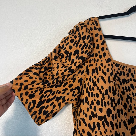 NWT Betsey Johnson x Torrid Mini Puff Sleeve Skater Dress Animal Print Size 3X - Picture 5 of 10
